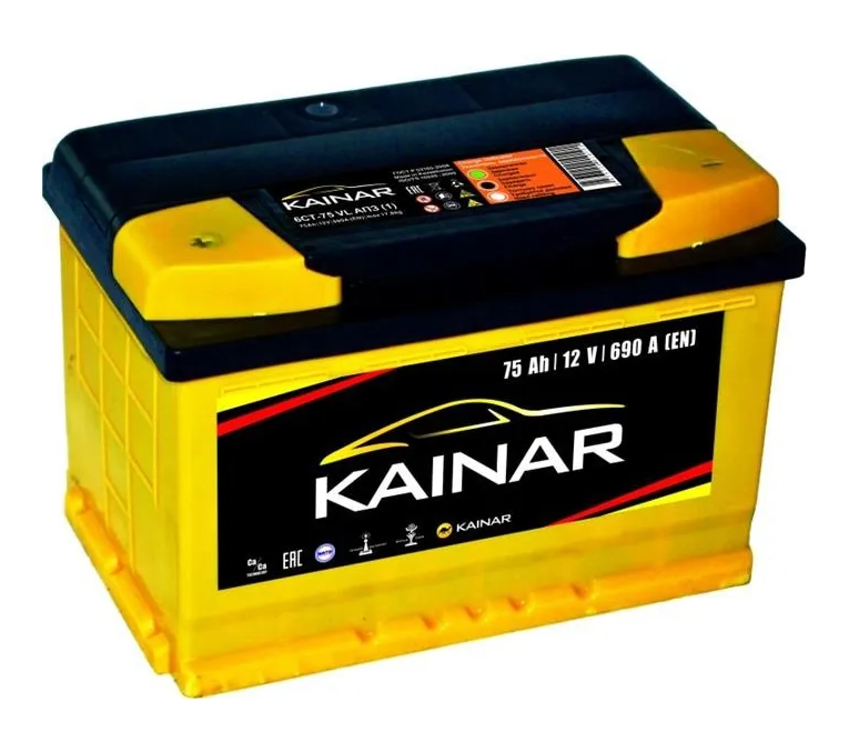 Акумулятор 75Ah-12v KAINAR (278x175x190),L,EN690